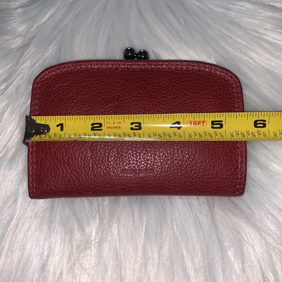 Genuine Leather Kisslock & wallet(burgundy & black ) - Picture 8 of 9